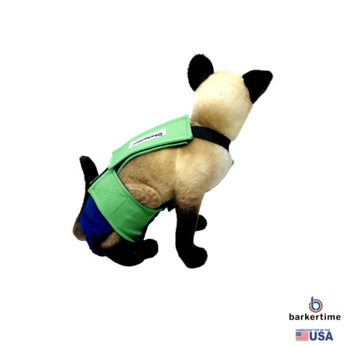 emerald green on blue cat diaper overall - model 3 emerald green on blue cat diaper overall - model 3