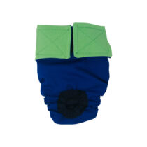 Emerald Green on Blue  Dog Diaper