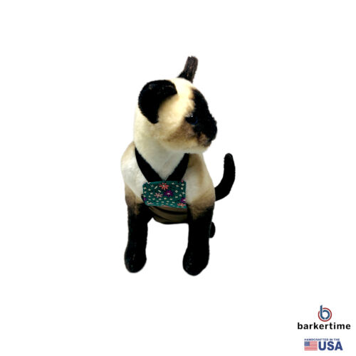 flowers green on brown cat diaper overall - model 2 flowers green on brown cat diaper overall - model 2