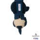 navy blue on brown diaper overall - model 2