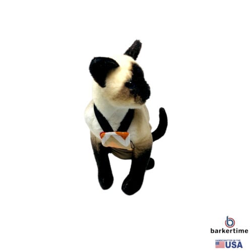 orange and red chevron minky on brown cat diaper overall - model 2 orange and red chevron minky on brown cat diaper overall - model 2