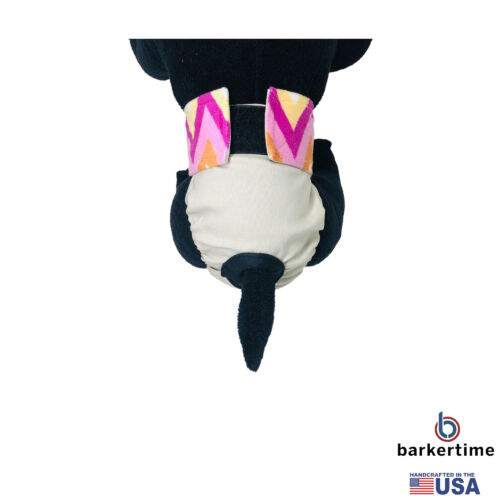 orange and yellow chevron minky on frosty cream diaper - model 2 orange and yellow chevron minky on frosty cream diaper - model 2