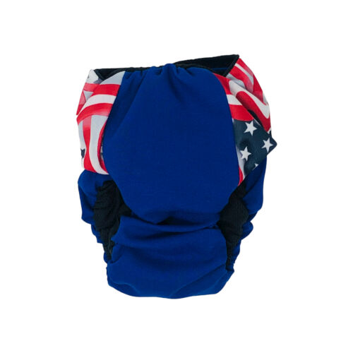 patriotic stars on blue diaper - back patriotic stars on blue diaper - back