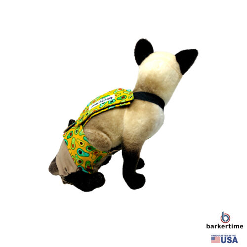tasty avocado on brown cat diaper overall - model 3