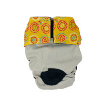 Yellow Starblast on Frosty Cream   Dog Diaper