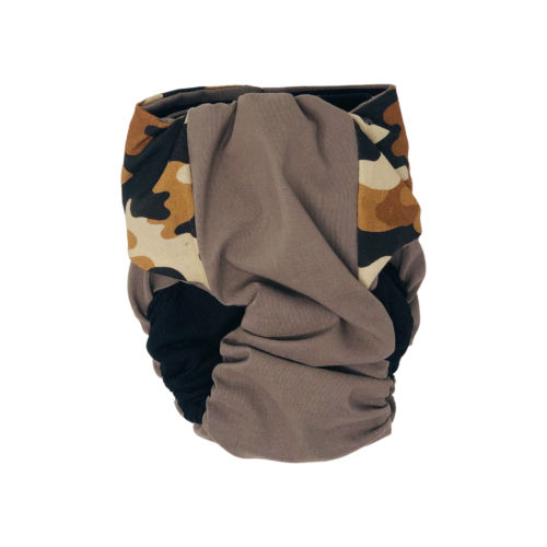brown camo on brown diaper - back