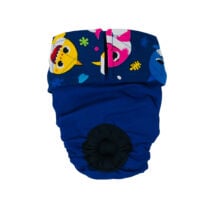 Blue Happy Shark on Blue  Dog Diaper