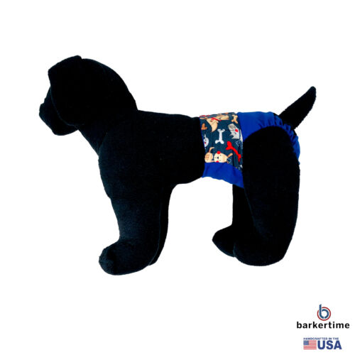 doggie with bones on blue diaper - model 1