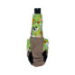 farm animals on brown cat diaper overall - back