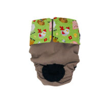 Farm Animals on Brown  Dog Diaper