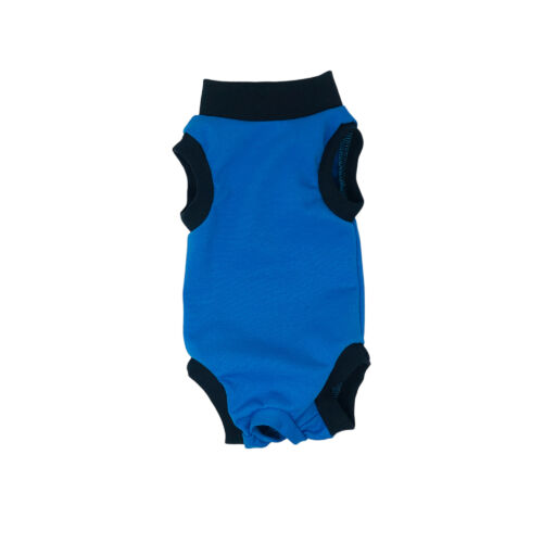 sky blue with black cuff peejama - back sky blue with black cuff peejama - back