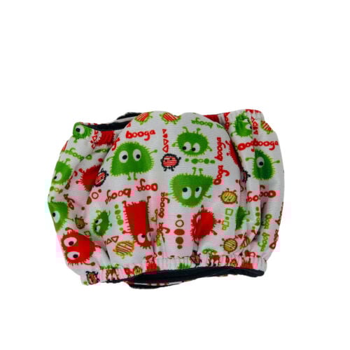 little monster on white belly band - back little monster on white belly band - back