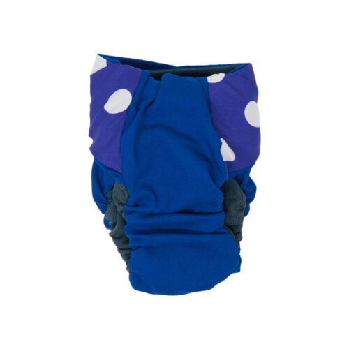 purple on blue diaper - back purple on blue diaper - back