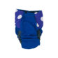 purple on blue diaper - back