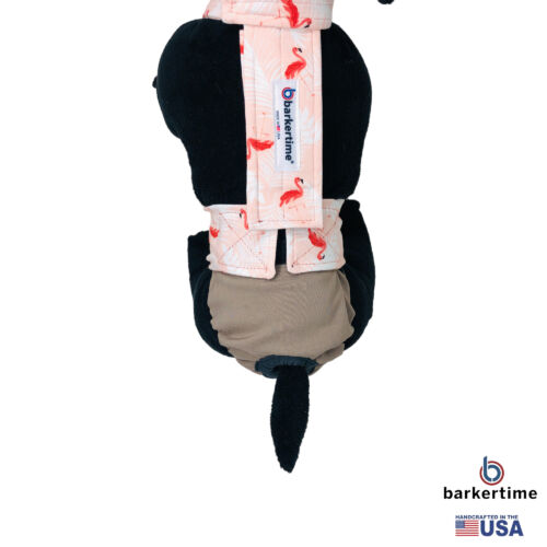 happy flamingo on brown diaper overall - model 2 happy flamingo on brown diaper overall - model 2