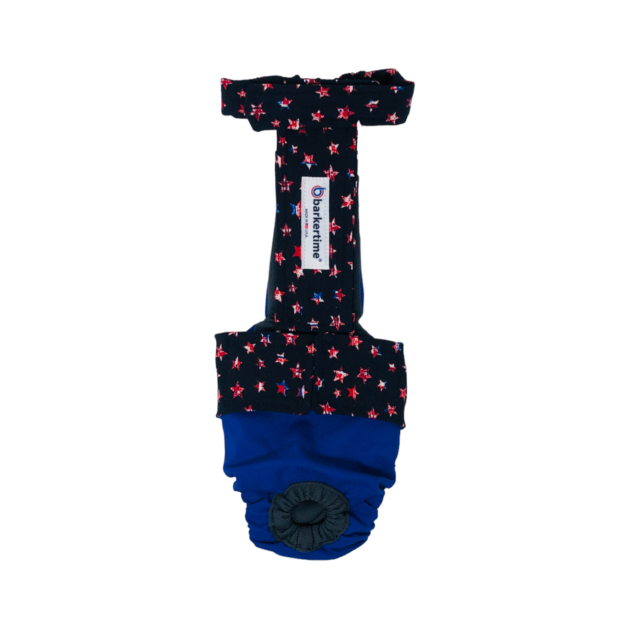 Patriotic Stars on Blue   Dog Diaper Overall