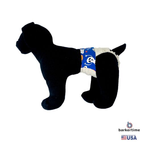 blue halloween boo pumpkin on frosty cream diaper - model 1 blue halloween boo pumpkin on frosty cream diaper - model 1