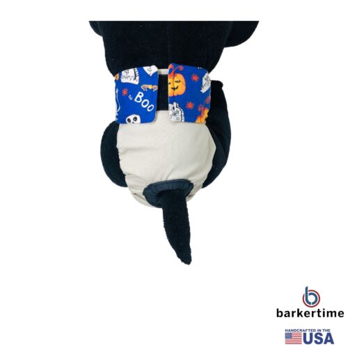 blue halloween boo pumpkin on frosty cream diaper - model 2 blue halloween boo pumpkin on frosty cream diaper - model 2