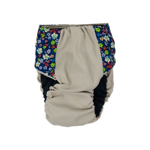 flower garden on frosty cream diaper - back flower garden on frosty cream diaper - back