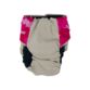 pink camo on frosty cream diaper - back