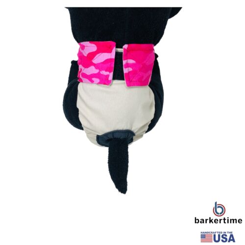 pink camo on frosty cream diaper - model 2 pink camo on frosty cream diaper - model 2