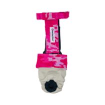 Pink Camo on Frosty Cream   Dog Diaper Overall