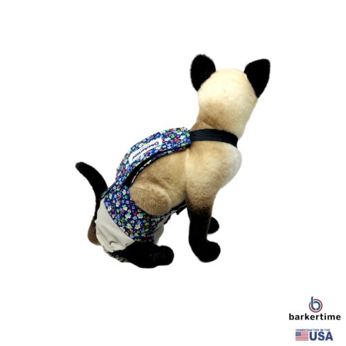 flower garden on frosty cream cat diaper overall - model 3 flower garden on frosty cream cat diaper overall - model 3