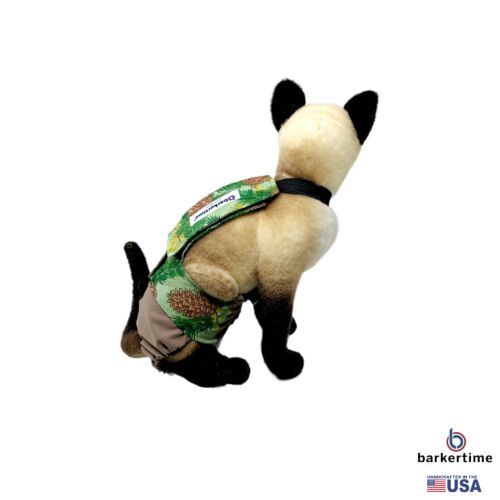 holiday pine cones on brown cat diaper overall - model 3 holiday pine cones on brown cat diaper overall - model 3