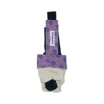 Lavender Daisy Flower on Frosty Cream    Cat Diaper Overall