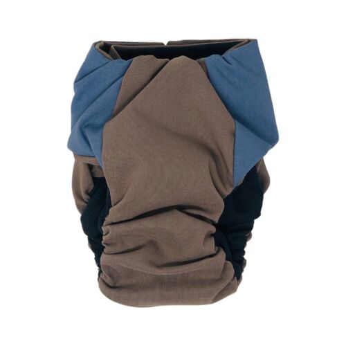 light blue on brown diaper - back light blue on brown diaper - back