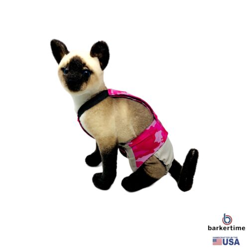 pink camo on frosty cream cat diaper overall - model 1 pink camo on frosty cream cat diaper overall - model 1