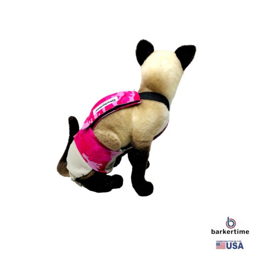 pink camo on frosty cream cat diaper overall - model 3 pink camo on frosty cream cat diaper overall - model 3