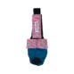 pink cosmos flowers on turquoise cat diaper overall