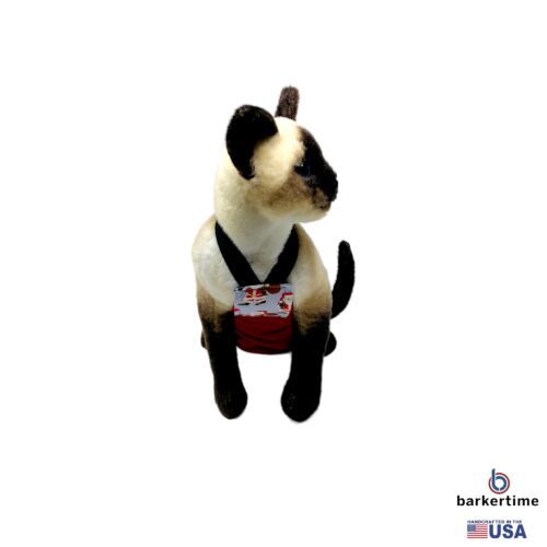 santa claus on red cat diaper overall - model 2 santa claus on red cat diaper overall - model 2