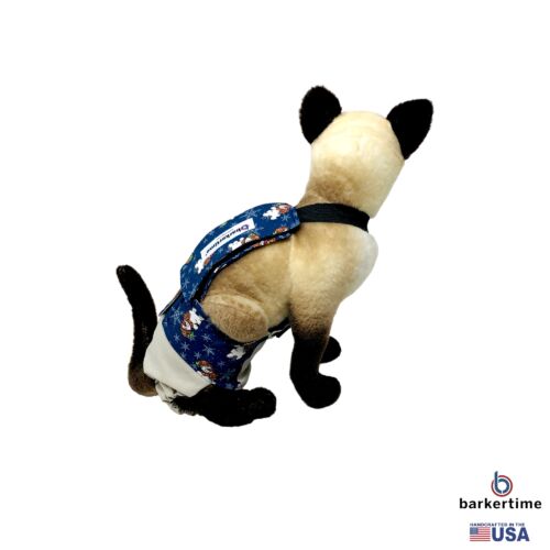 snowman winter wonderland on frosty cream cat diaper overall - model 3 snowman winter wonderland on frosty cream cat diaper overall - model 3