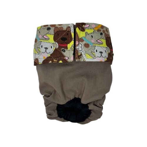 doggie with bones on brown diaper