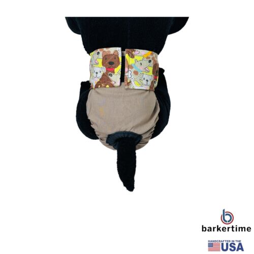 doggie with bones on brown diaper - model 2 doggie with bones on brown diaper - model 2