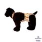 doggie with bones on brown diaper overall - model 1