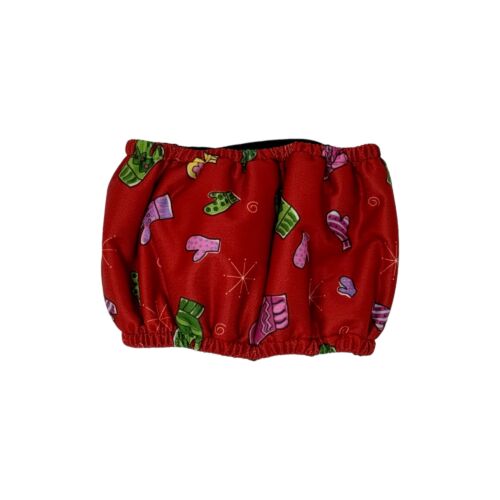 holiday mittens belly band - back holiday mittens belly band - back