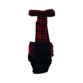 christmas red plaid on black diaper overall - back