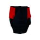 holiday red and black diaper - back