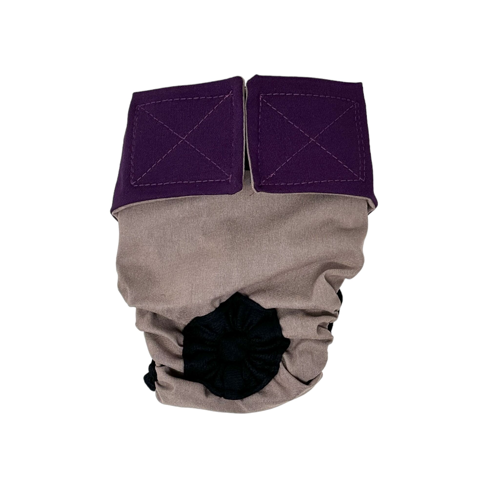 Regal Purple on Beige Dog Diaper
