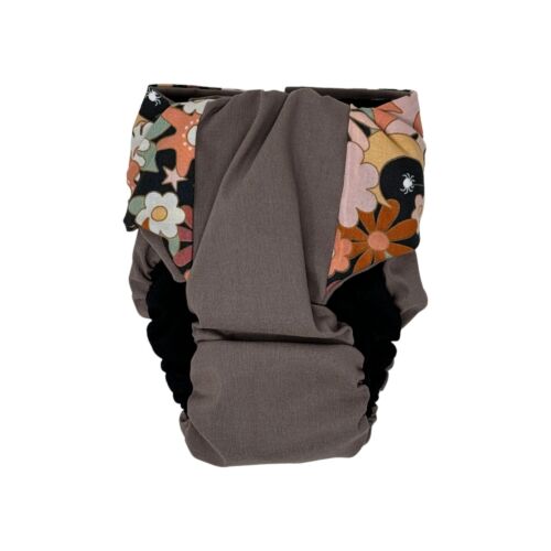 imaginary flower on beige diaper - back imaginary flower on beige diaper - back