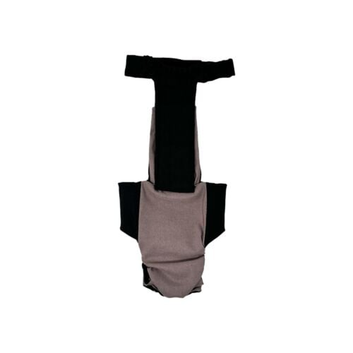 midnight black diaper snappy overall - back midnight black diaper snappy overall - back