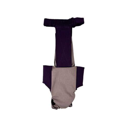 regal purple diaper snappy overall - back regal purple diaper snappy overall - back
