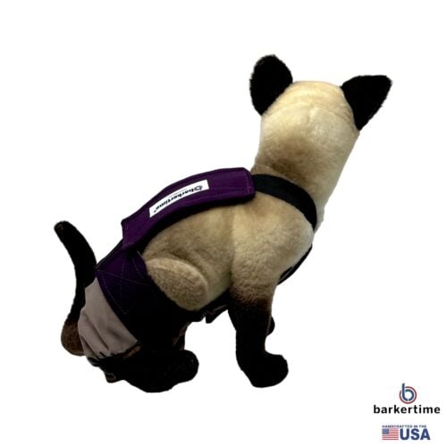 regal purple on beige cat diaper overall - model 3 regal purple on beige cat diaper overall - model 3