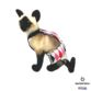 fancy harlequin on frosty cream cat diaper overall model 1