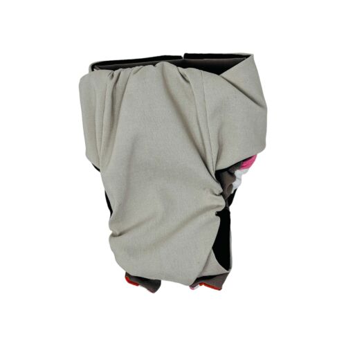 fancy harlequin on frosty cream diaper snappy - back fancy harlequin on frosty cream diaper snappy - back