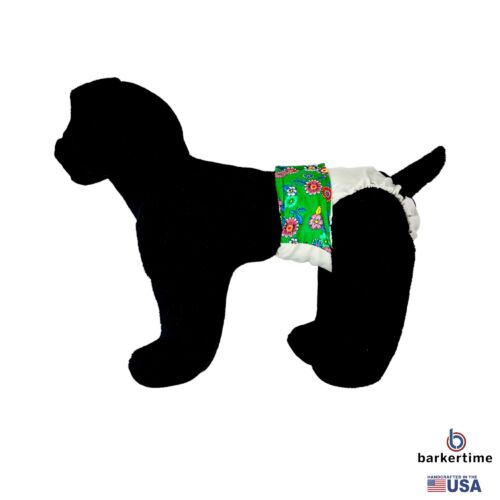 green spring flower on frosty cream diaper - model 1 green spring flower on frosty cream diaper - model 1