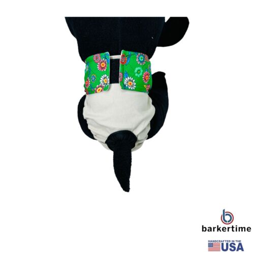 green spring flower on frosty cream diaper - model 2 green spring flower on frosty cream diaper - model 2